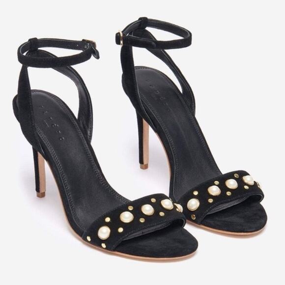 SANDRO NINA PEARLS HEELS (BLACK) SIZE 39 New in box - Picture 15 of 15